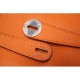 Hermes Orange Clemence Lindy 34cm Bag