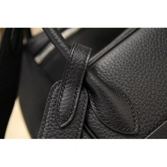 Hermes Black Clemence Lindy 34cm Bag