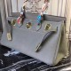 Hermes Lin Blue JPG Birkin 42cm Shoulder Bag