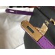 Hermes Bi-color Kelly 32cm Epsom Bag Black/Purple GHW