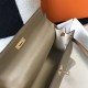 Hermes Bi-color Kelly 32cm Epsom Bag Tourterelle/Gold GHW