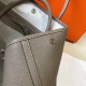 Hermes Garden Party 36 Bag In Grey Clemence Calfskin