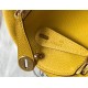 Hermes Lindy Mini Bag In Yellow Clemence Calfskin