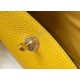 Hermes Lindy Mini Bag In Yellow Clemence Calfskin