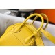 Hermes Lindy Mini Bag In Yellow Clemence Calfskin