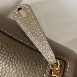 Hermes Lindy Mini Bag In Tourterelle Clemence Calfskin