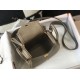 Hermes Lindy Mini Bag In Taupe Clemence Calfskin