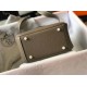 Hermes Lindy Mini Bag In Taupe Clemence Calfskin