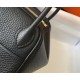 Hermes Lindy Mini Bag In Black Clemence Calfskin