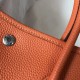 Hermes Garden Party 36 Bag In Orange Clemence Calfskin