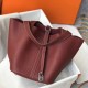 Hermes Picotin Lock 18 Bag In Bordeaux Clemence Leather