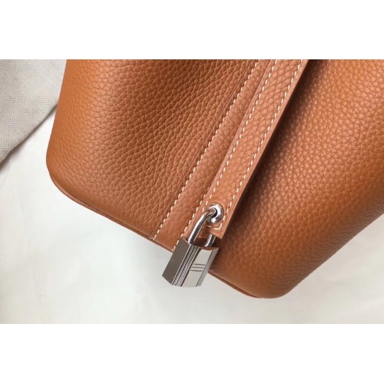 Hermes Picotin Lock 18 Bag In Gold Clemence Leather