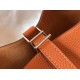 Hermes Picotin Lock 18 Bag In Orange Clemence Leather