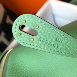 Hermes Lindy Mini Bag In Vert Criquet Clemence Calfskin