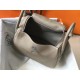 Hermes Lindy 26cm Bag In Gris Tourterelle Clemence With PHW