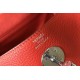 Hermes Lindy 26cm Bag In Red Clemence With PHW