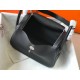 Hermes Lindy 26cm Bag In Black Clemence With PHW