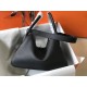 Hermes Lindy 26cm Bag In Black Clemence With PHW