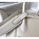 Hermes Lindy 26cm Bag In White Clemence With PHW