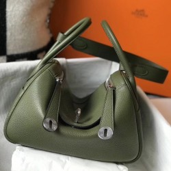 Hermes Lindy 26cm Bag In Canopee Clemence With PHW