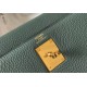 Hermes Kelly 32cm Retourne Bag In Vert Amande Clemence Leather