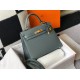 Hermes Kelly 28cm Sellier Bag In Vert Amande Epsom Leather