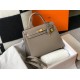 Hermes Kelly 28cm Sellier Bag In Gris Asphalt Epsom Leather