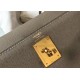 Hermes Kelly 28cm Sellier Bag In Gris Asphalt Epsom Leather