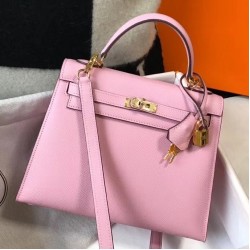 Hermes Kelly 25cm Sellier Bag In Mauve Sylvestre Epsom Leather