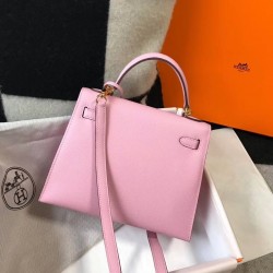 Hermes Kelly 25cm Sellier Bag In Mauve Sylvestre Epsom Leather