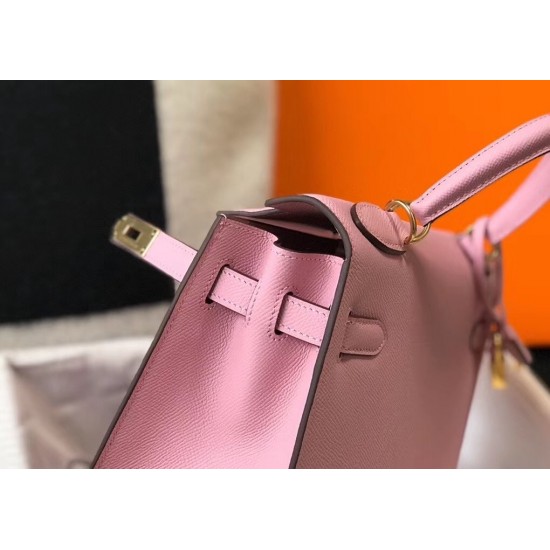 Hermes Kelly 25cm Sellier Bag In Mauve Sylvestre Epsom Leather