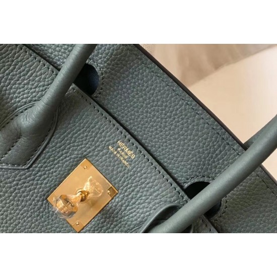 Hermes Birkin 30cm Bag In Vert Amande Clemence Leather