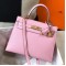 Hermes Kelly 28cm Sellier Bag In Mauve Sylvestre Epsom Leather