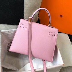 Hermes Kelly 28cm Sellier Bag In Mauve Sylvestre Epsom Leather