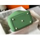 Hermes Lindy 26cm Bag In Vert Criquet Clemence With GHW