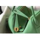 Hermes Lindy 26cm Bag In Vert Criquet Clemence With GHW