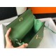 Hermes Kelly 28cm Sellier Bag In Vert Criquet Epsom Leather