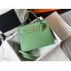 Hermes Kelly 25cm Sellier Bag In Vert Criquet Epsom Leather