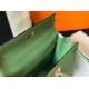 Hermes Kelly 25cm Sellier Bag In Vert Criquet Epsom Leather