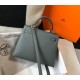 Hermes Kelly 25cm Sellier Bag In Vert Amande Epsom Leather