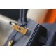 Hermes Birkin 35cm Bag In Navy Blue Clemence Leather