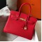 Hermes Birkin 30cm Bag In Red Clemence Leather