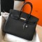 Hermes Birkin 30cm Bag In Black Clemence Leather