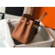 Hermes Birkin 25cm Bag In Gold Clemence Leather