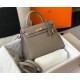 Hermes Kelly 25cm Sellier Bag In Gris Asphalt Epsom Leather