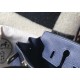 Hermes Birkin 25cm Bag In Navy Blue Clemence Leather