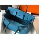 Hermes Blue Jean Clemence Birkin 35cm Bag