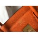 Hermes Orange Clemence Birkin 35cm Bag