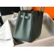 Hermes Birkin 25cm Bag In Vert Amande Clemence Leather