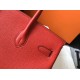 Hermes Birkin 35cm Bag In Red Clemence Leather